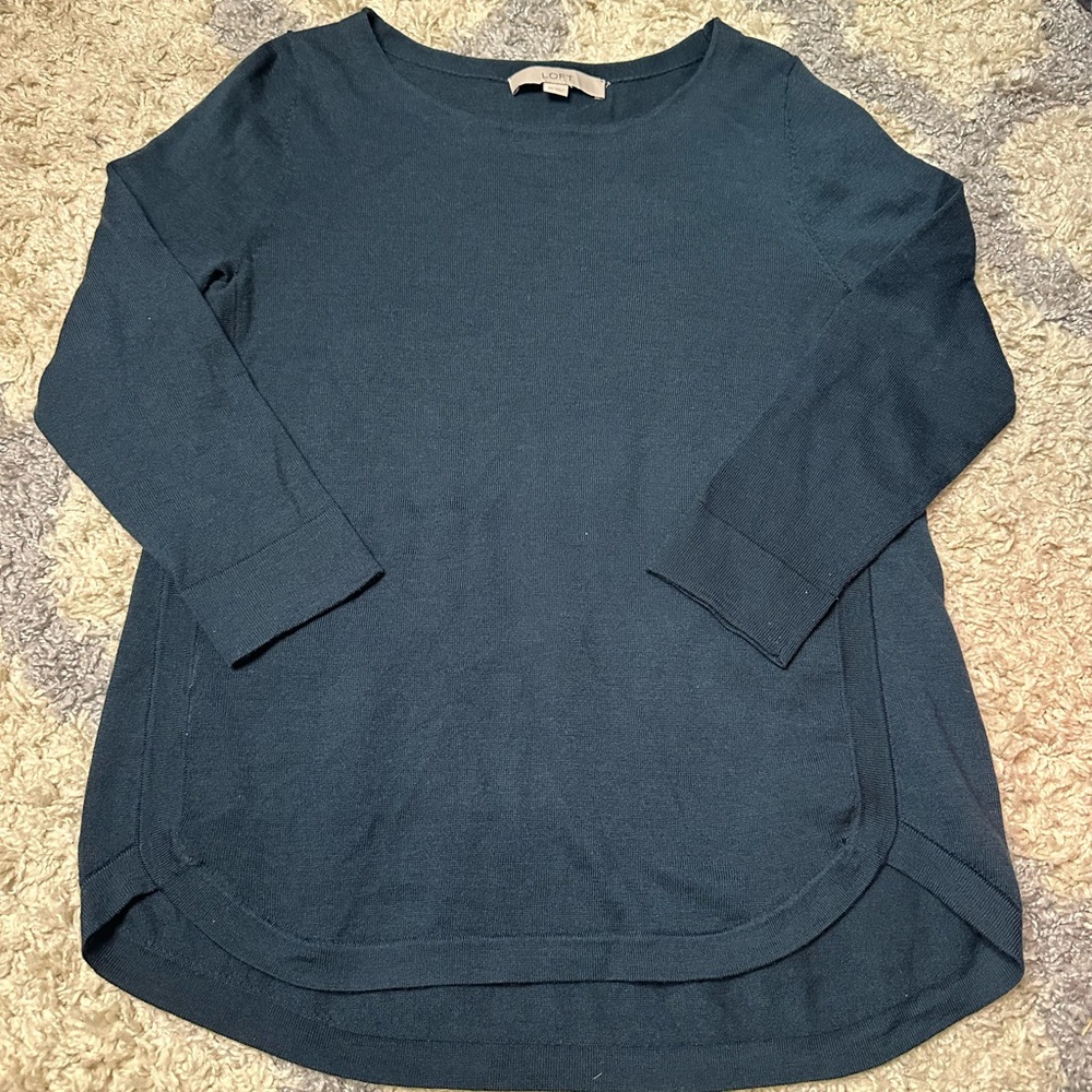 LOFT Blue Knit Top